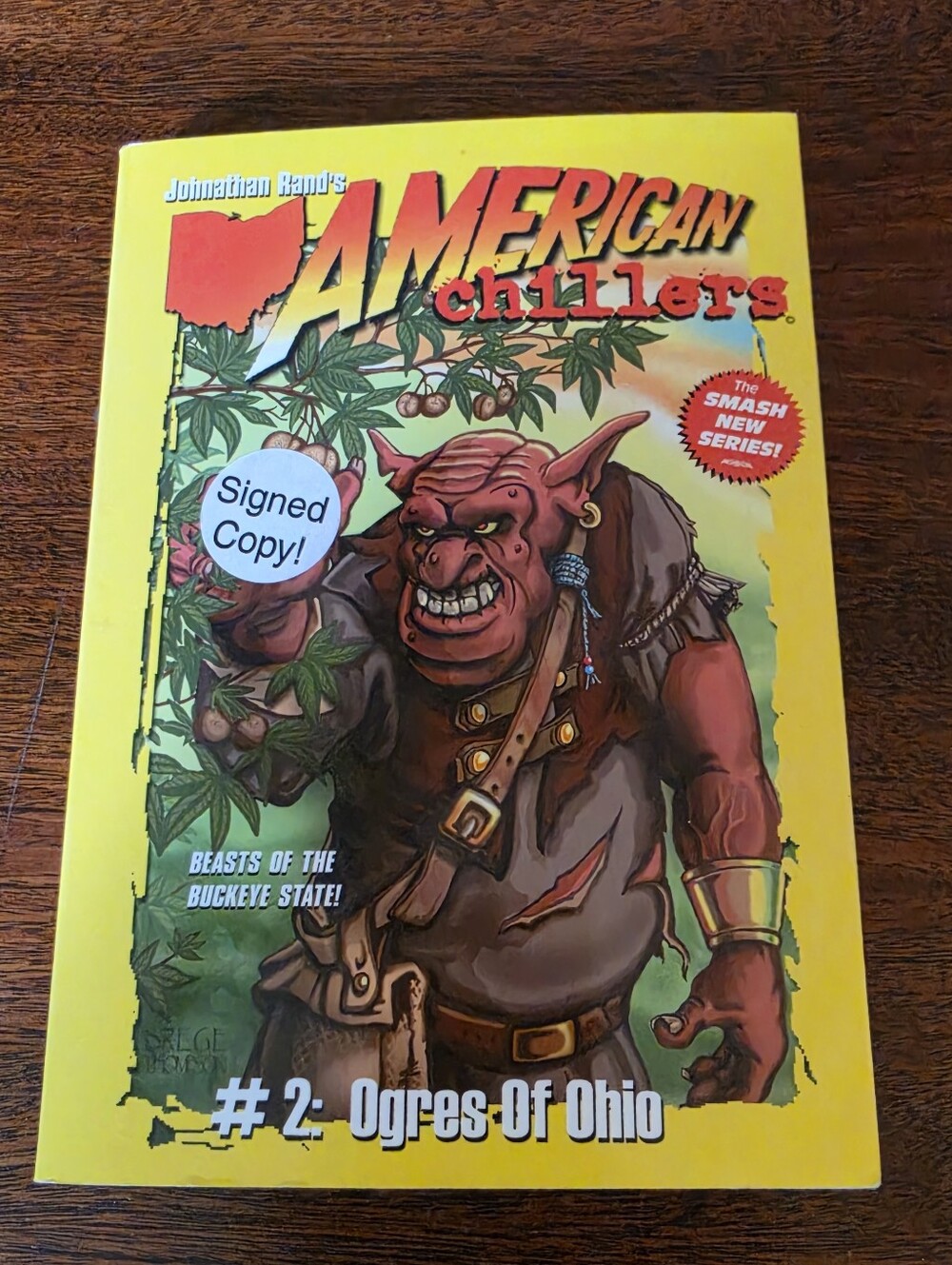 American Chillers Book 2 Ogres of Ohio By Johnathan Rand Paperback SIGNED